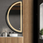 LED Spiegel Halbmond | Touch-Schalter | Warmweißes Licht - Reyze Seria Salono Model 1 - Rechte Seite
